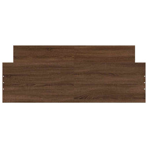 vidaXL Cadre de lit avec tête et pied de lit aspect chêne marron 150x200 cm