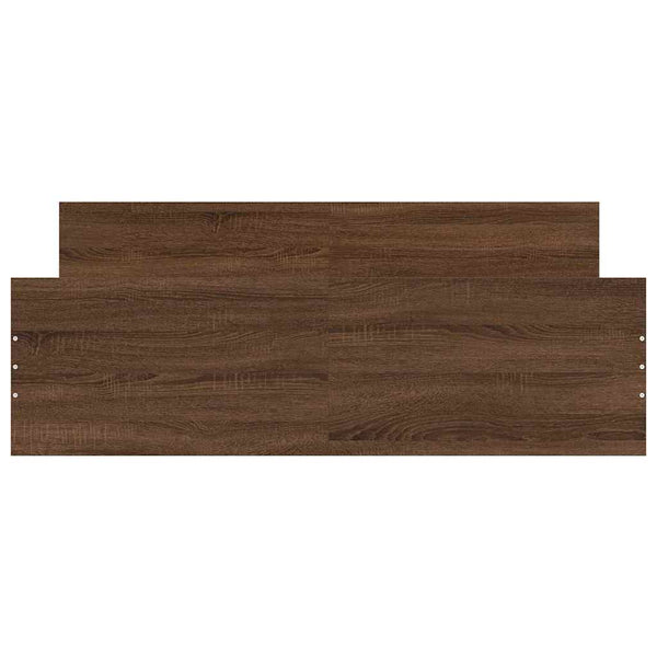 vidaXL Cadre de lit avec tête et pied de lit aspect chêne marron 150x200 cm