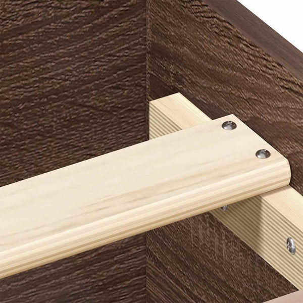 vidaXL Cadre de lit avec tête et pied de lit aspect chêne marron 150x200 cm