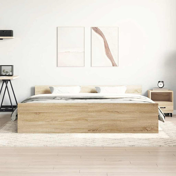 Bettgestell Sonoma-Eiche 160x200 cm