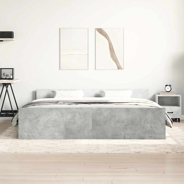 Bettgestell Betongrau 160x200 cm