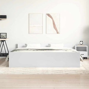 Bettgestell Weiß 180x200 cm mit Kopf- und Fußteil