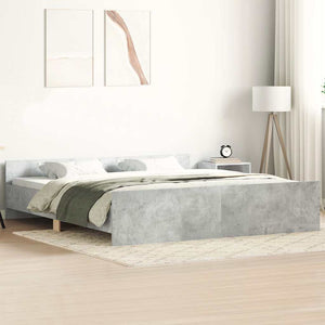 Bettgestell Betongrau 180x200 cm