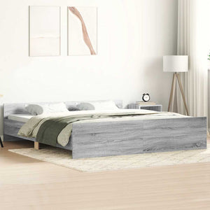 Bettgestell Grau Sonoma 180x200 cm