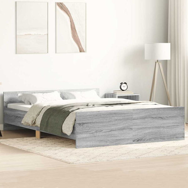 Bettgestell Grau Sonoma 120x190 cm