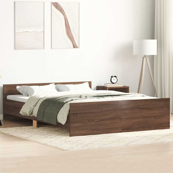 Bettgestell Braun Eiche 120x190 cm