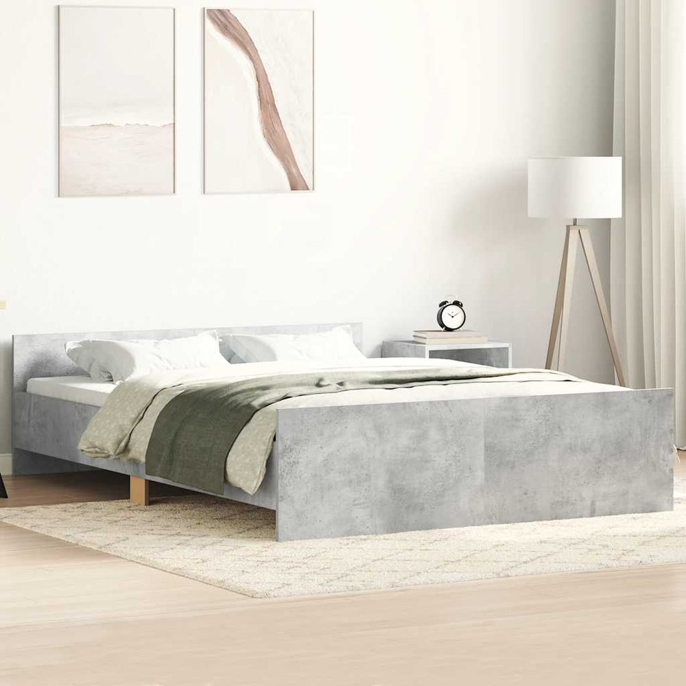 Bettgestell Betongrau 140x190 cm