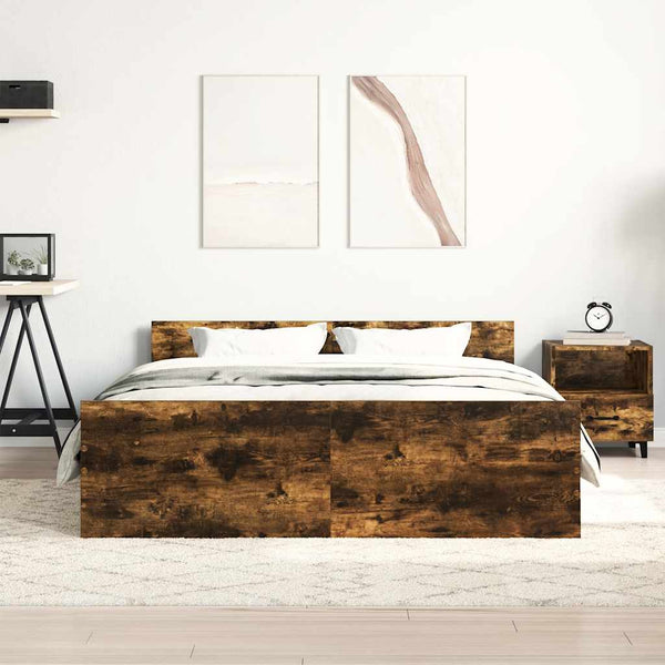 Bettgestell Räuchereiche 140x190 cm