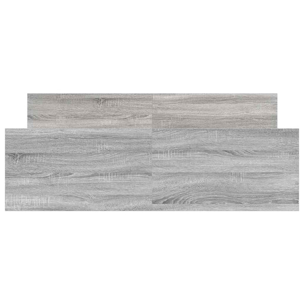 Bettgestell 140x190 cm Grau Sonoma mit Kopf- und Fußteil