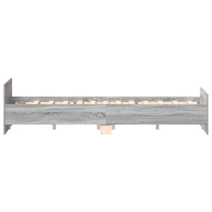 Bettgestell Grau Sonoma 135x190 cm