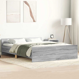 Bettgestell Grau Sonoma 135x190 cm