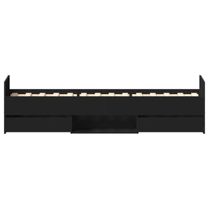 Bettgestell Schwarz 100x200 cm