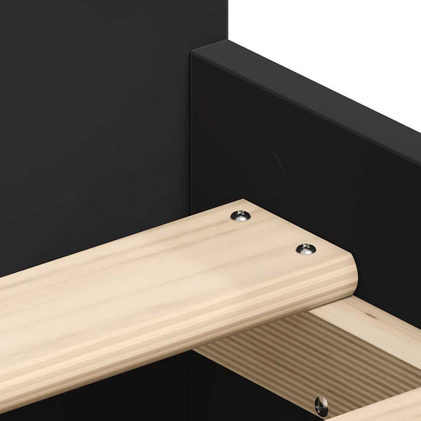 Bettgestell Schwarz 100x200 cm