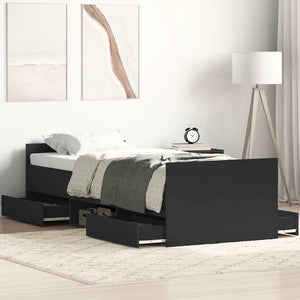 Bettgestell Schwarz 100x200 cm