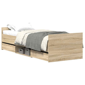Bettgestell Sonoma Eiche 100x200 cm