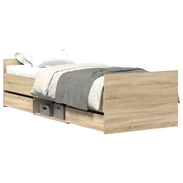 Bettgestell Sonoma Eiche 100x200 cm