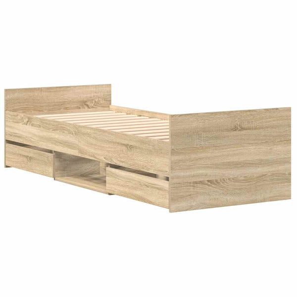 Bettgestell Sonoma Eiche 100x200 cm