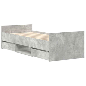 Bettgestell Betongrau 100x200 cm
