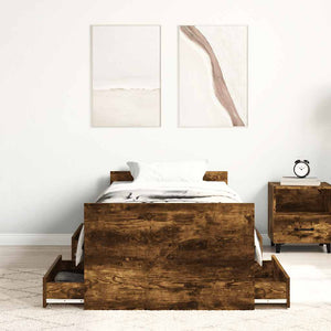 Bettgestell Räuchereiche 100x200 cm