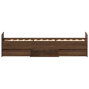 Bettgestell Braun Eiche 100x200 cm