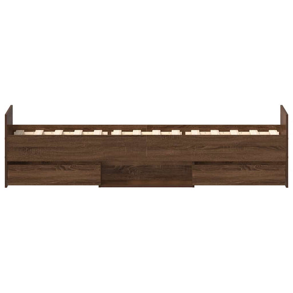 Bettgestell Braun Eiche 100x200 cm