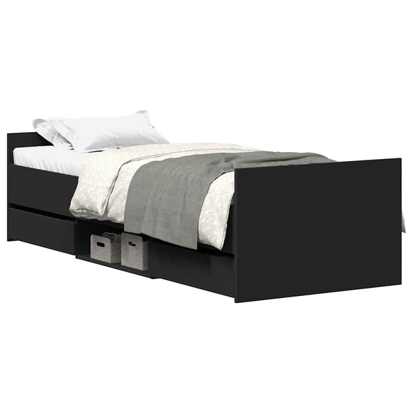 Bettgestell Schwarz 90x200 cm