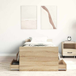 Bettgestell Sonoma Eiche 90x200 cm