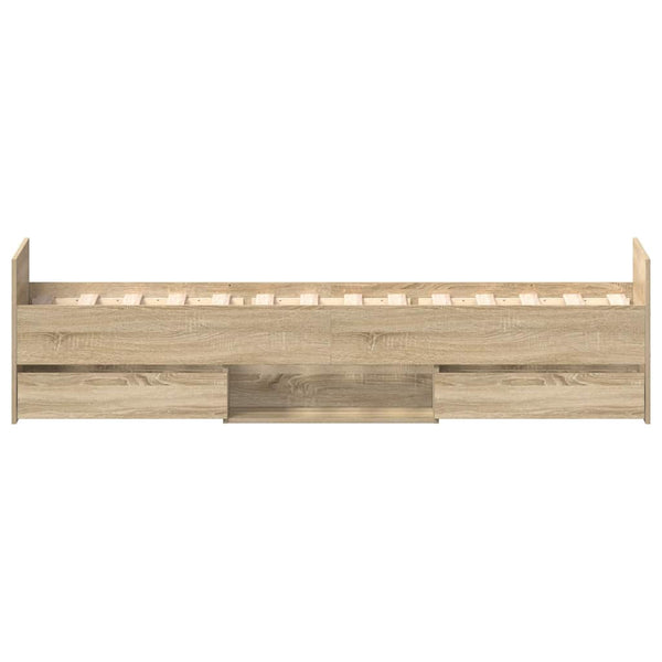 Bettgestell Sonoma Eiche 90x200 cm
