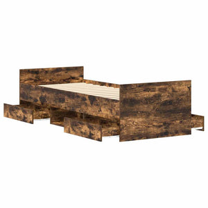 Bettgestell Räuchereiche 90x200 cm
