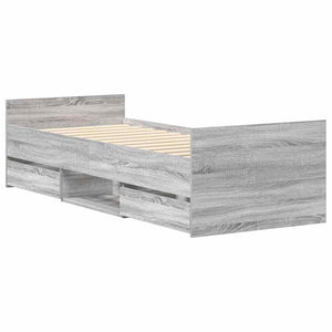 Bettgestell Grau Sonoma 90x200 cm