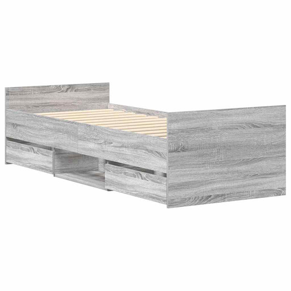 Bettgestell Grau Sonoma 90x200 cm