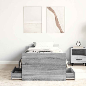Bettgestell Grau Sonoma 90x200 cm