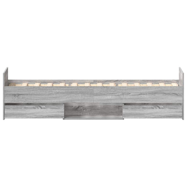 Bettgestell Grau Sonoma 90x200 cm