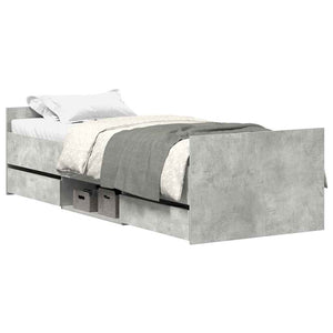 Bettgestell Betongrau 90x190 cm