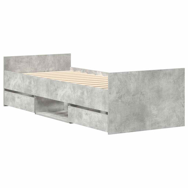 Bettgestell Betongrau 90x190 cm