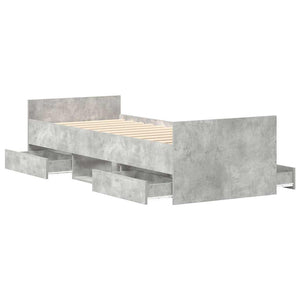Bettgestell Betongrau 90x190 cm