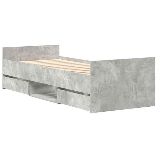 Bettgestell Betongrau 90x190 cm