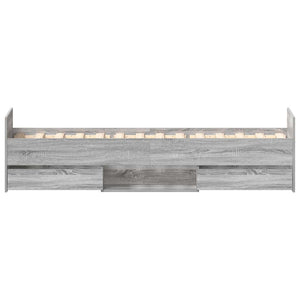 Bettgestell Grau Sonoma 90x190 cm