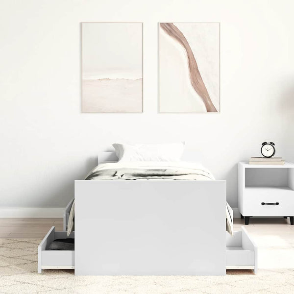 Bettgestell Weiß 75x190 cm