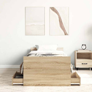 Bettgestell Sonoma-Eiche 75x190 cm