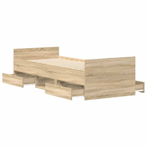 Bettgestell Sonoma-Eiche 75x190 cm