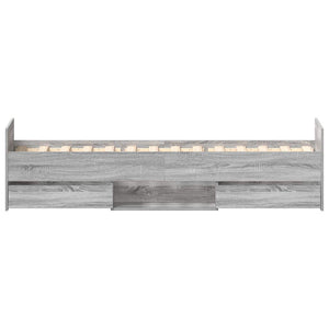 Bettgestell Grau Sonoma 75x190 cm