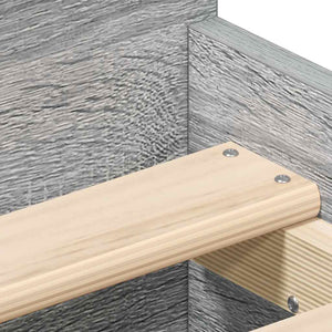 Bettgestell Grau Sonoma 75x190 cm