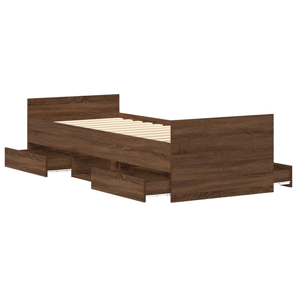 Bettgestell Braun Eichen-Optik 75x190 cm