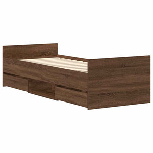 Bettgestell Braun Eichen-Optik 75x190 cm