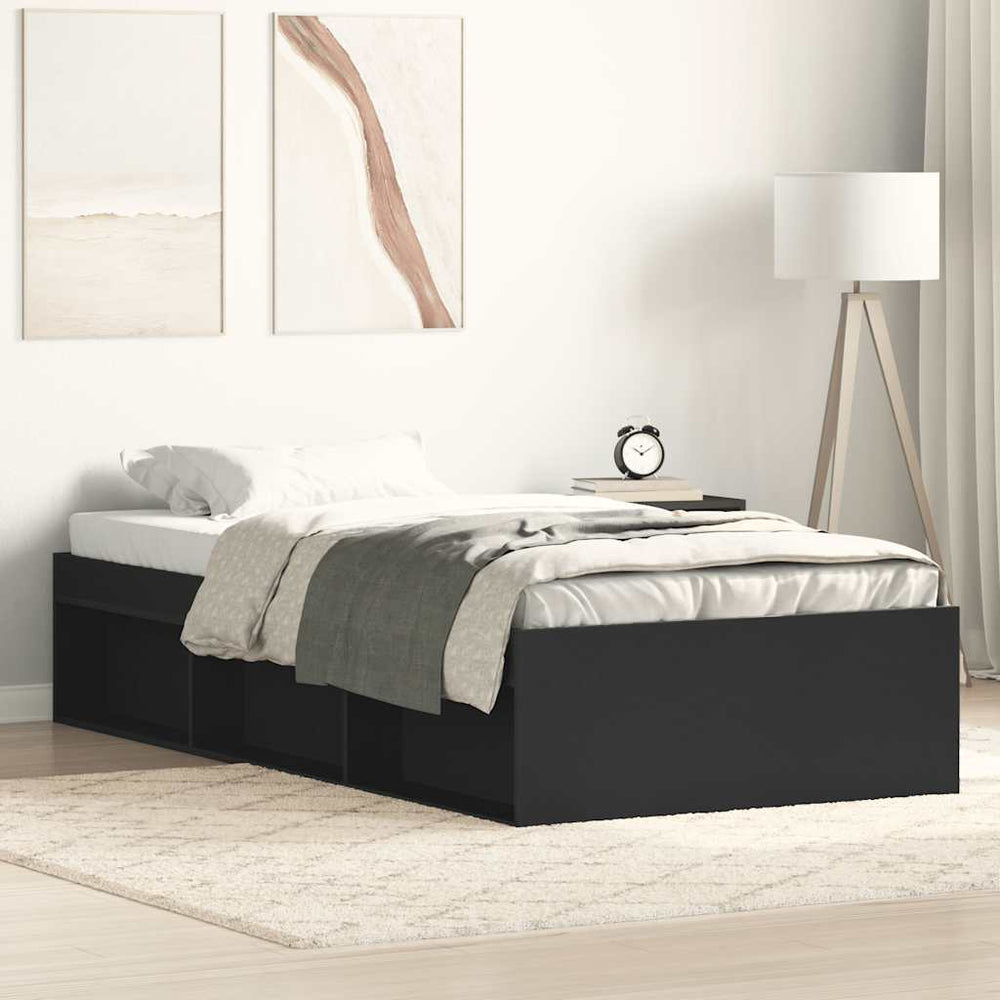 Bettgestell Schwarz 90x200 cm