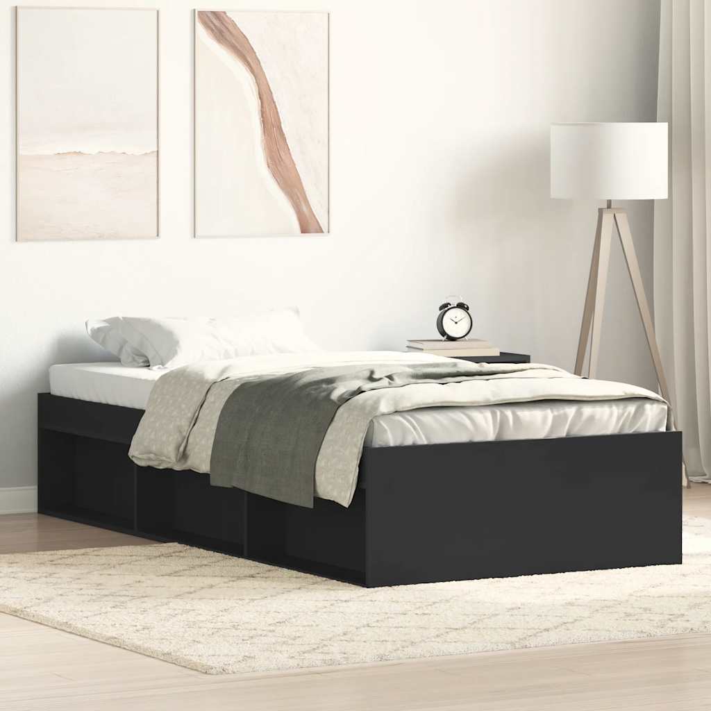 Bettgestell Schwarz 100x200 cm