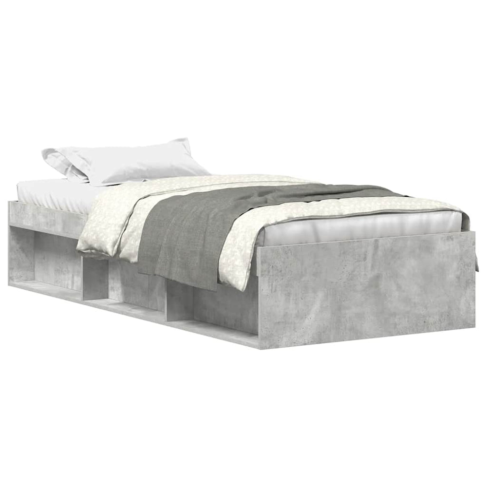 Bettgestell Betongrau 100x200 cm