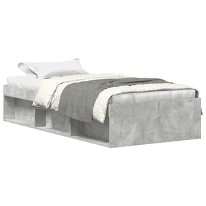 Bettgestell Betongrau 100x200 cm