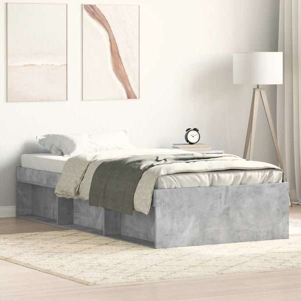Bettgestell Betongrau 100x200 cm